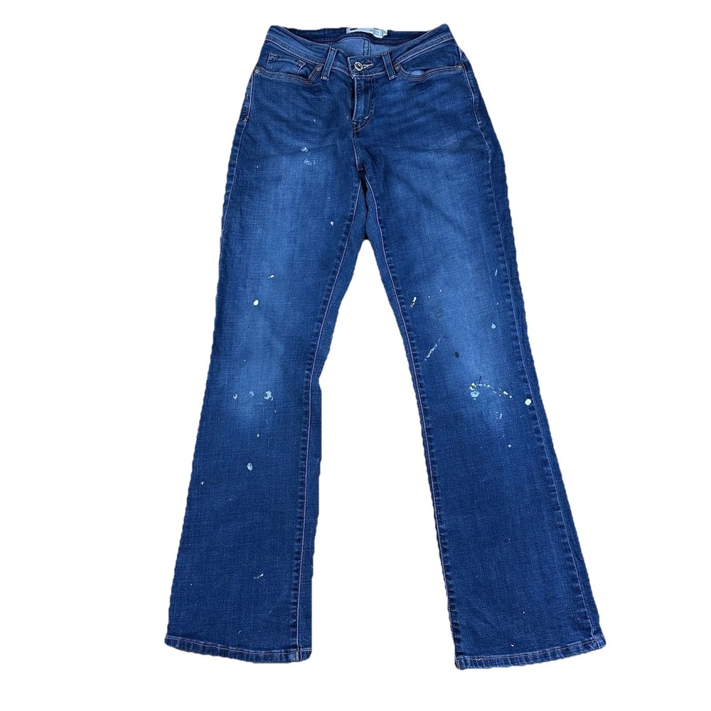 Levi's 529 Curvy‎ Bootcut Jeans Women's Size 8M Denim Mid Rise Distressed